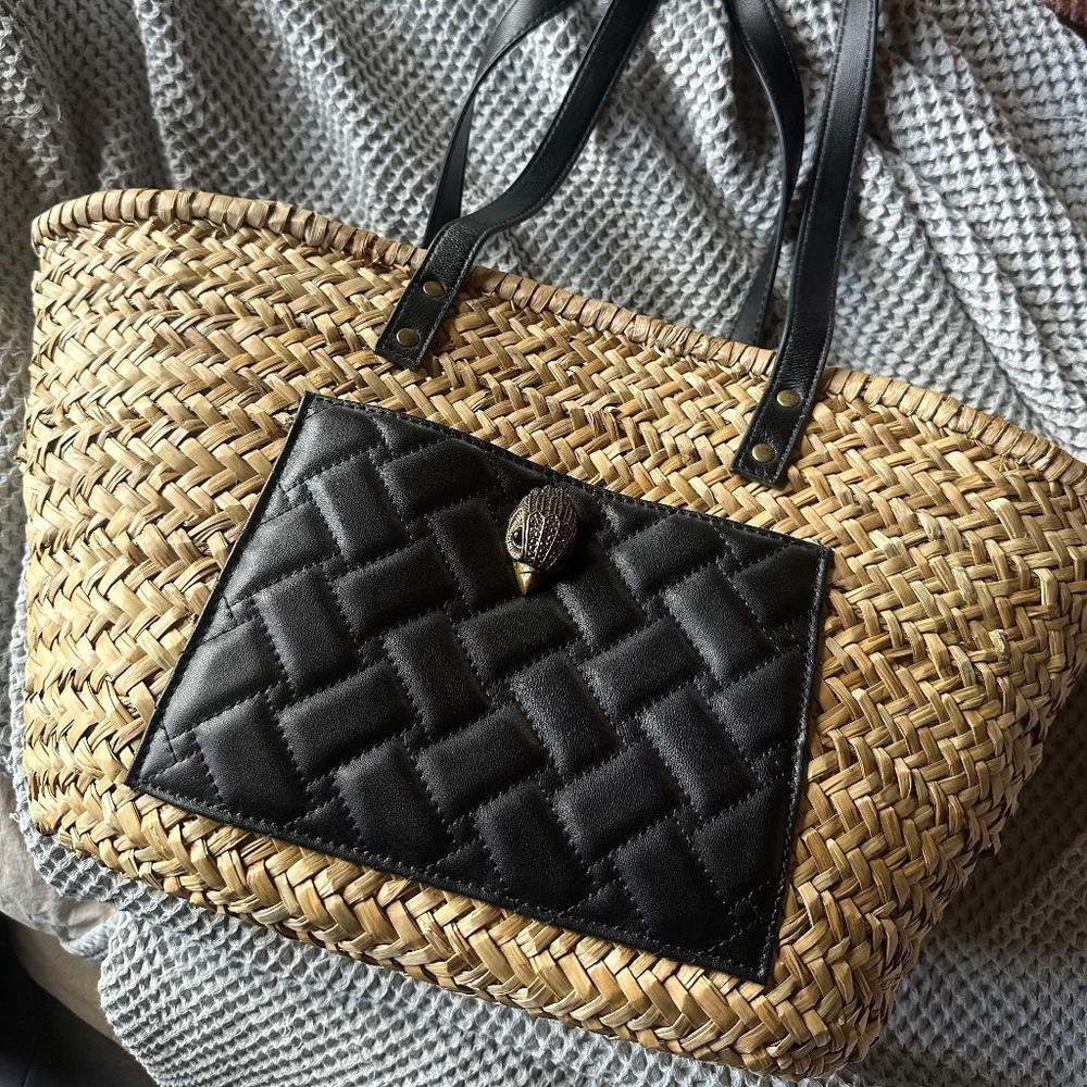 Kurt Geiger Kensington Raffia Basket Tote | NWOT